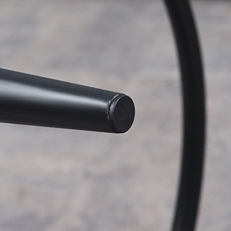 Industrial Metal Barstool Faux Leather Cushion Low Back Counter Stool with Legs for Home