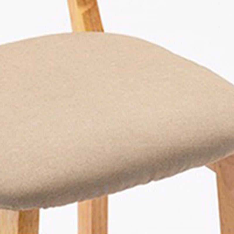 Scandinavian Wood Stool Fabric Cushion in Matte Finish for Indoor