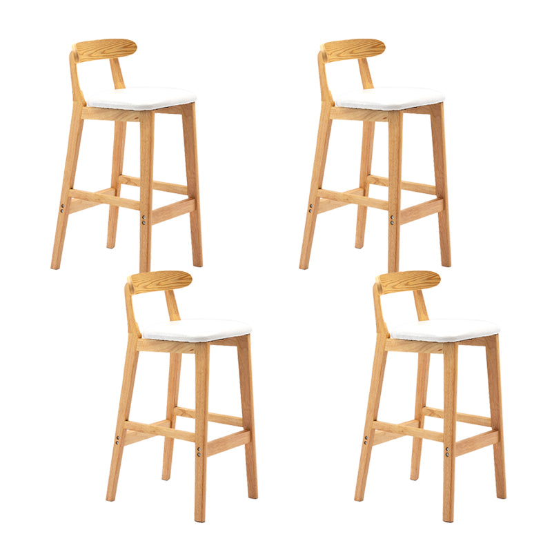 Scandinavian Wood Stool Fabric Cushion in Matte Finish for Indoor