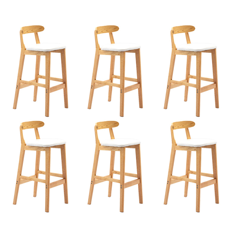 Scandinavian Wood Stool Fabric Cushion in Matte Finish for Indoor