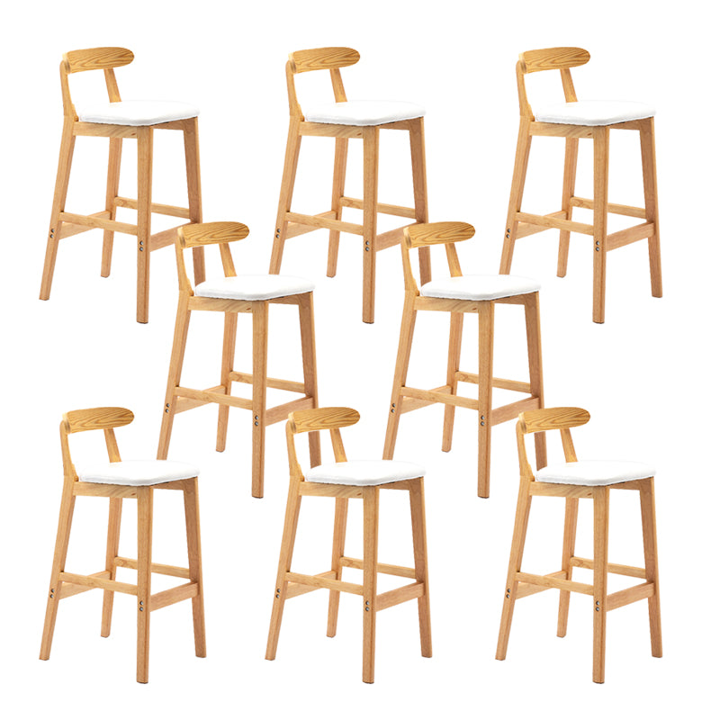 Scandinavian Wood Stool Fabric Cushion in Matte Finish for Indoor