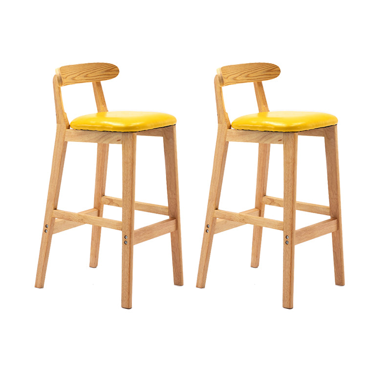 Scandinavian Wood Stool Fabric Cushion in Matte Finish for Indoor