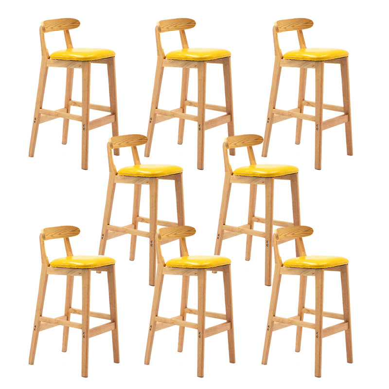 Scandinavian Wood Stool Fabric Cushion in Matte Finish for Indoor