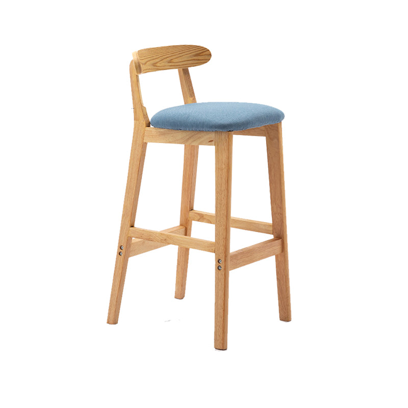 Scandinavian Wood Stool Fabric Cushion in Matte Finish for Indoor