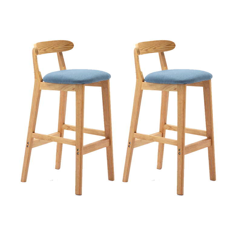 Scandinavian Wood Stool Fabric Cushion in Matte Finish for Indoor