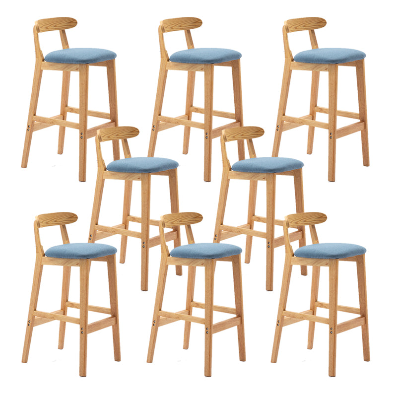 Scandinavian Wood Stool Fabric Cushion in Matte Finish for Indoor