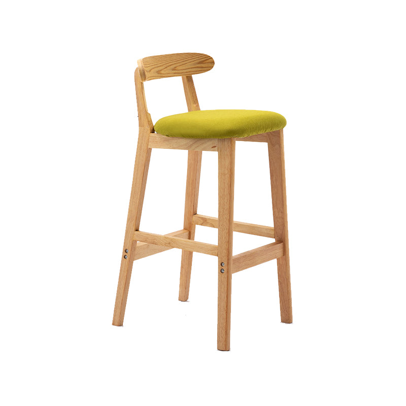 Scandinavian Wood Stool Fabric Cushion in Matte Finish for Indoor