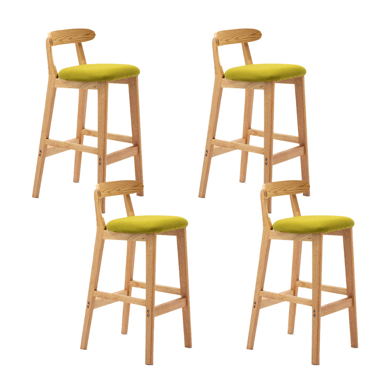 Scandinavian Wood Stool Fabric Cushion in Matte Finish for Indoor