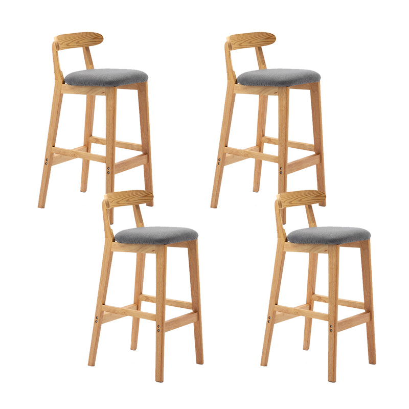 Scandinavian Wood Stool Fabric Cushion in Matte Finish for Indoor