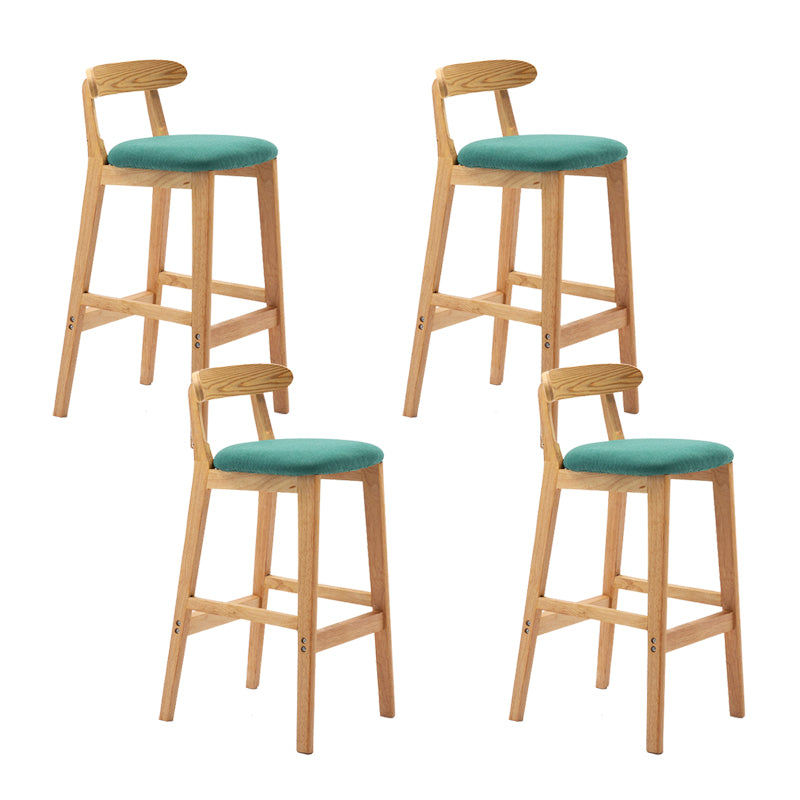 Scandinavian Wood Stool Fabric Cushion in Matte Finish for Indoor