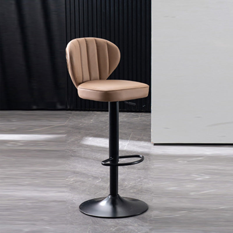 Contemporary Faux Leather Counter Stool Fabric Cushion in Matte Finish for Home