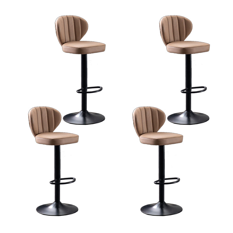 Contemporary Faux Leather Counter Stool Fabric Cushion in Matte Finish for Home