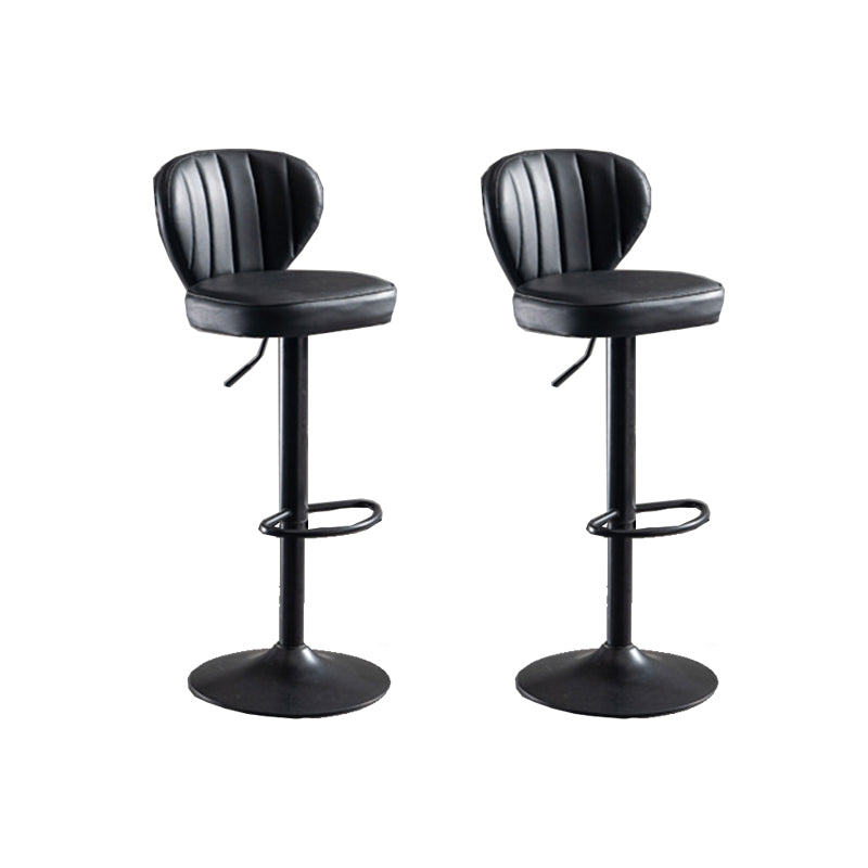 Contemporary Faux Leather Counter Stool Fabric Cushion in Matte Finish for Home