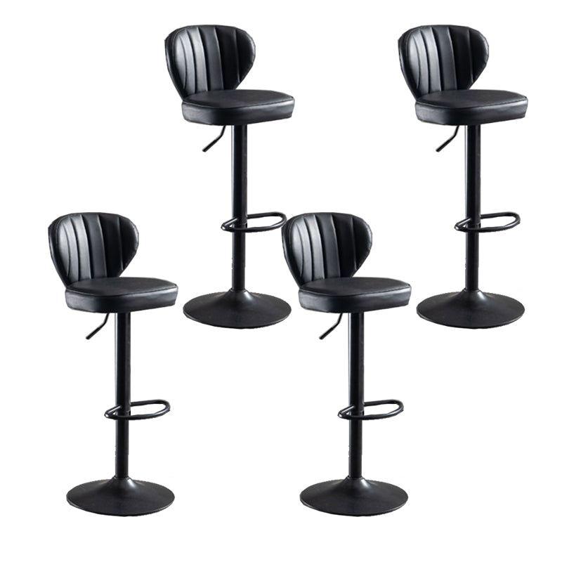 Contemporary Faux Leather Counter Stool Fabric Cushion in Matte Finish for Home