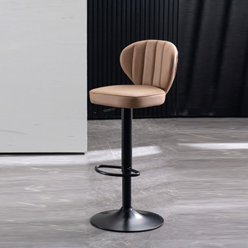 Contemporary Faux Leather Counter Stool Fabric Cushion in Matte Finish for Home