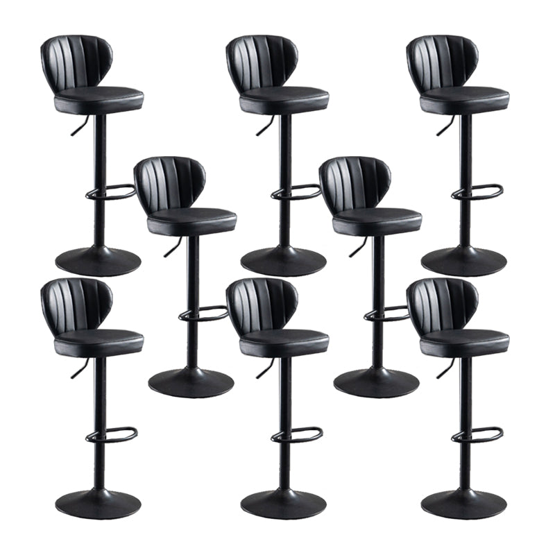 Contemporary Faux Leather Counter Stool Fabric Cushion in Matte Finish for Home