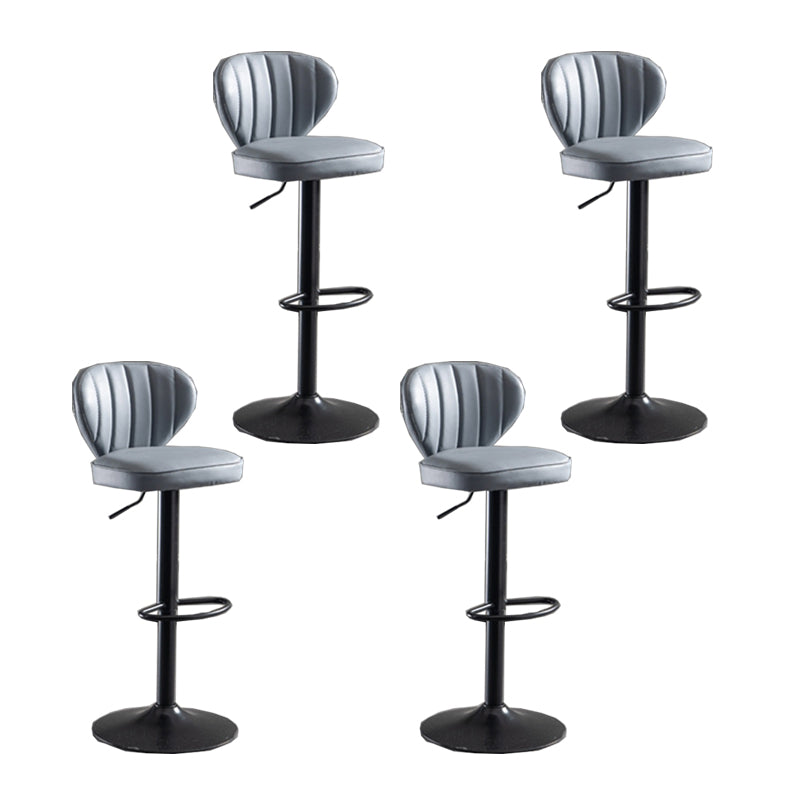 Contemporary Faux Leather Counter Stool Fabric Cushion in Matte Finish for Home