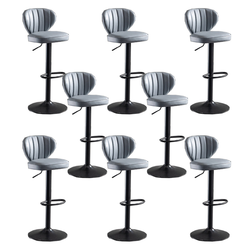 Contemporary Faux Leather Counter Stool Fabric Cushion in Matte Finish for Home