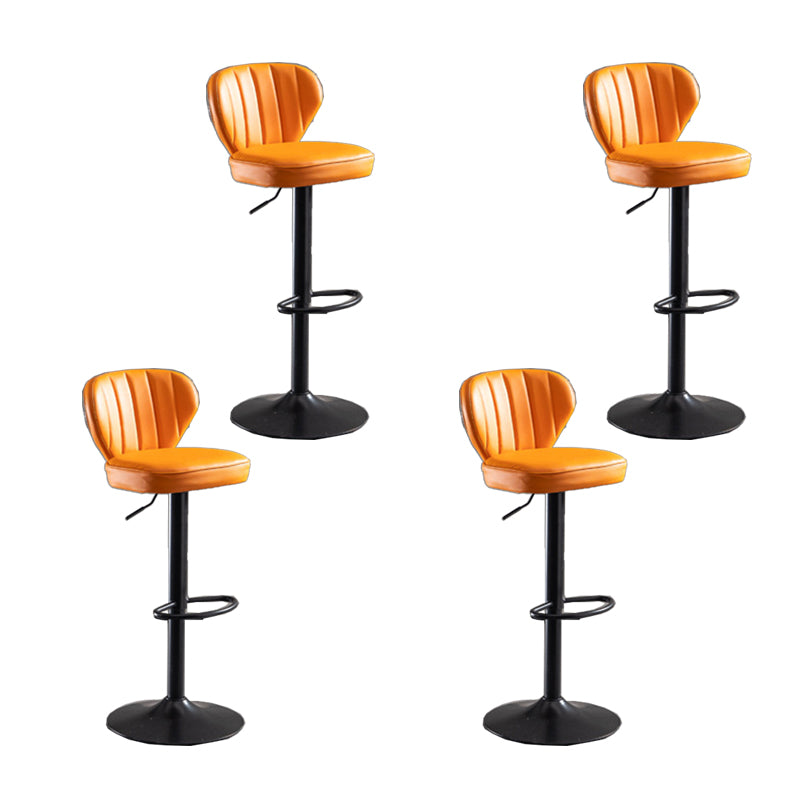 Contemporary Faux Leather Counter Stool Fabric Cushion in Matte Finish for Home