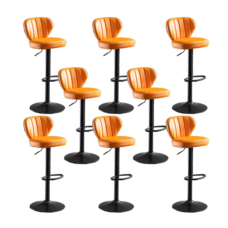 Contemporary Faux Leather Counter Stool Fabric Cushion in Matte Finish for Home