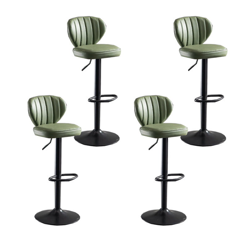 Contemporary Faux Leather Counter Stool Fabric Cushion in Matte Finish for Home