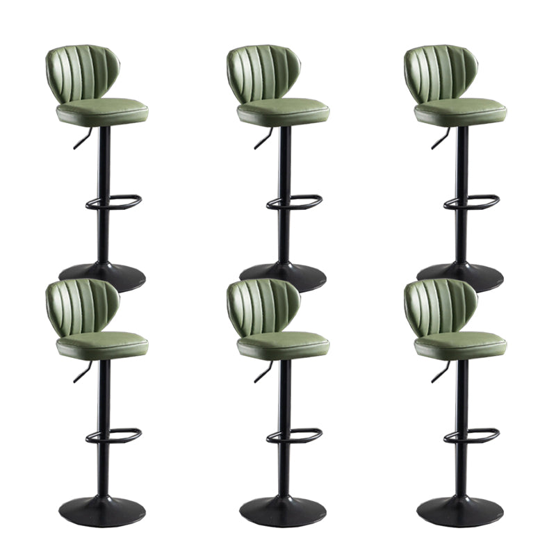 Contemporary Faux Leather Counter Stool Fabric Cushion in Matte Finish for Home