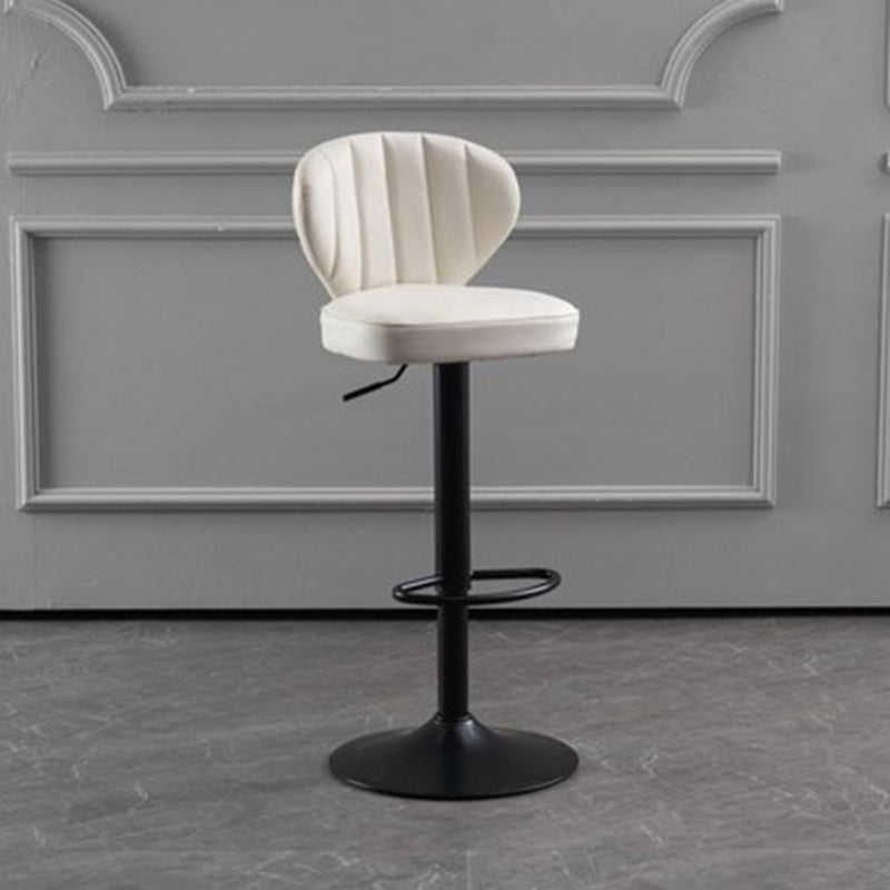 Contemporary Faux Leather Counter Stool Fabric Cushion in Matte Finish for Home