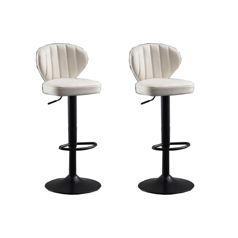 Contemporary Faux Leather Counter Stool Fabric Cushion in Matte Finish for Home