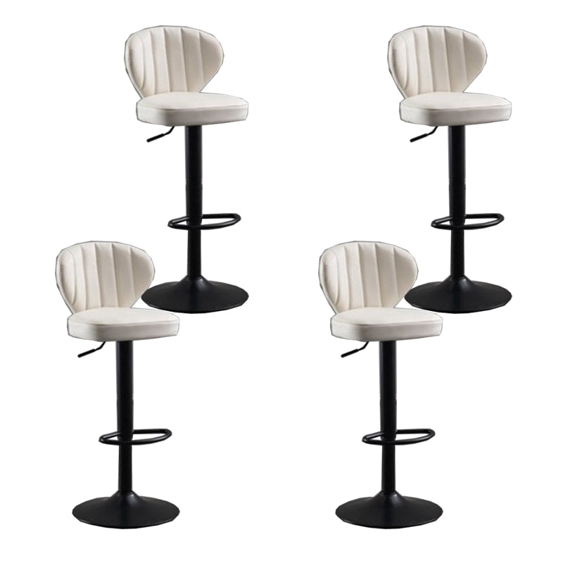 Contemporary Faux Leather Counter Stool Fabric Cushion in Matte Finish for Home