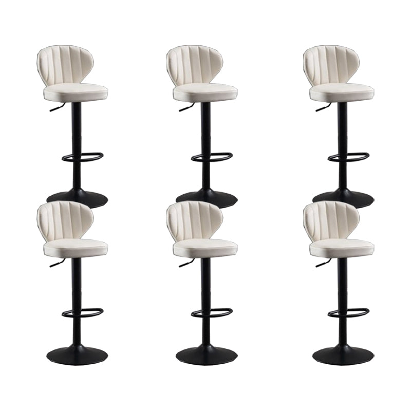 Contemporary Faux Leather Counter Stool Fabric Cushion in Matte Finish for Home