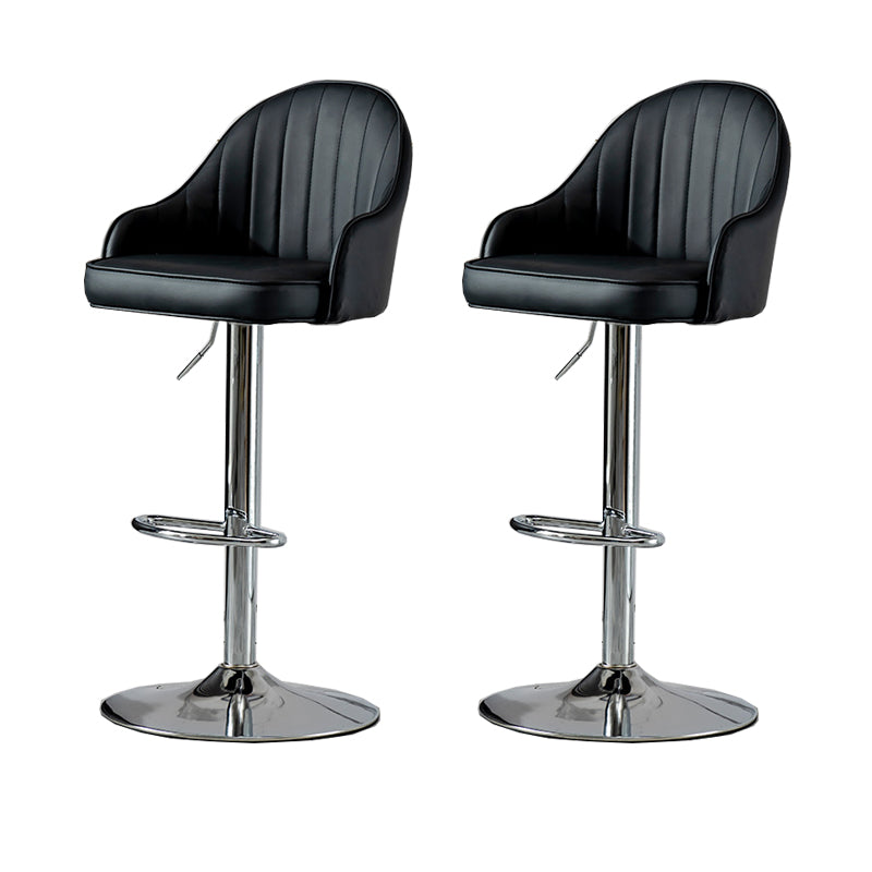 Contemporary Faux Leather Counter Stool Fabric Cushion in Matte Finish