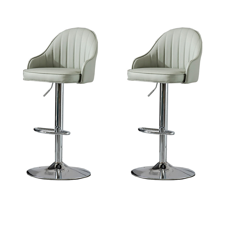 Contemporary Faux Leather Counter Stool Fabric Cushion in Matte Finish