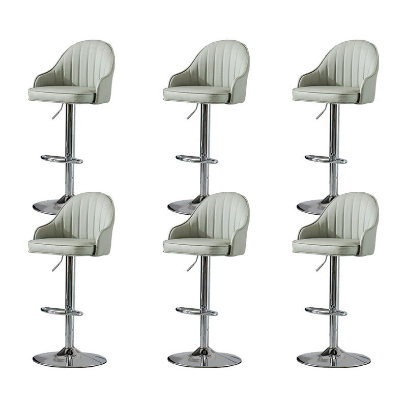 Contemporary Faux Leather Counter Stool Fabric Cushion in Matte Finish