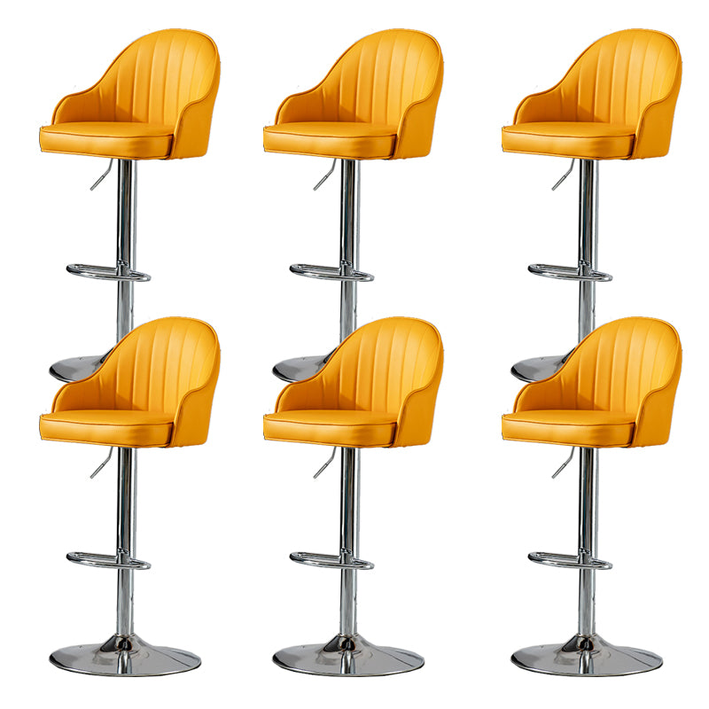 Contemporary Faux Leather Counter Stool Fabric Cushion in Matte Finish