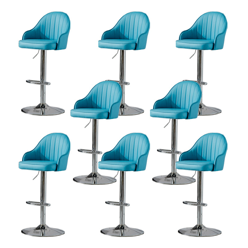 Contemporary Faux Leather Counter Stool Fabric Cushion in Matte Finish