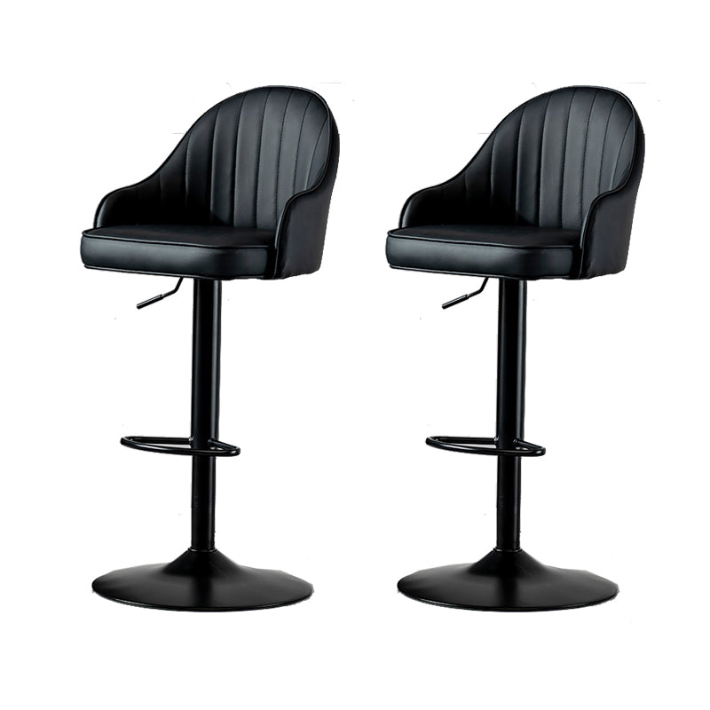 Contemporary Faux Leather Counter Stool Fabric Cushion in Matte Finish