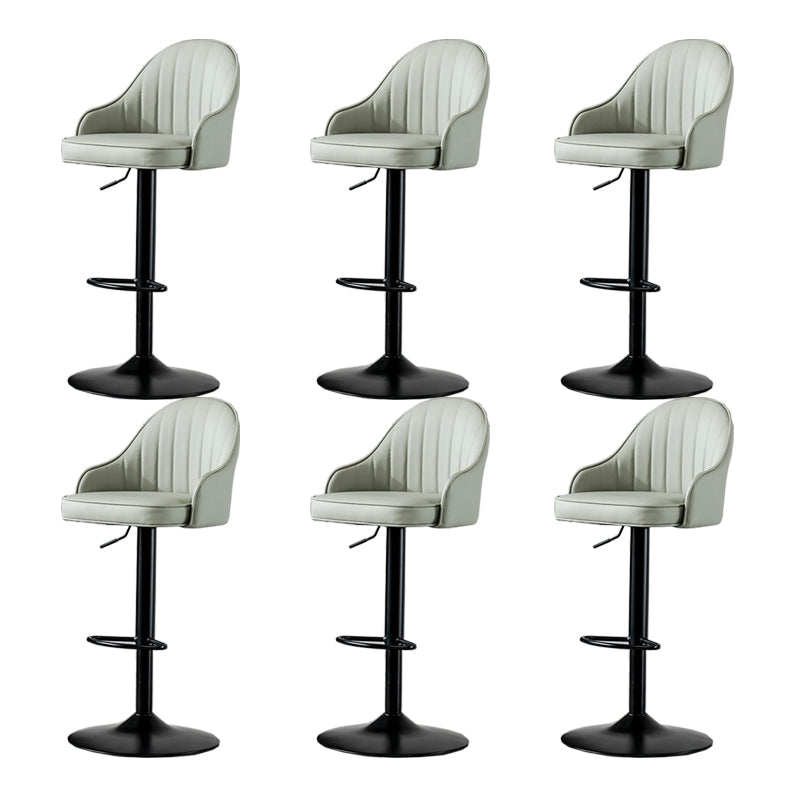 Contemporary Faux Leather Counter Stool Fabric Cushion in Matte Finish