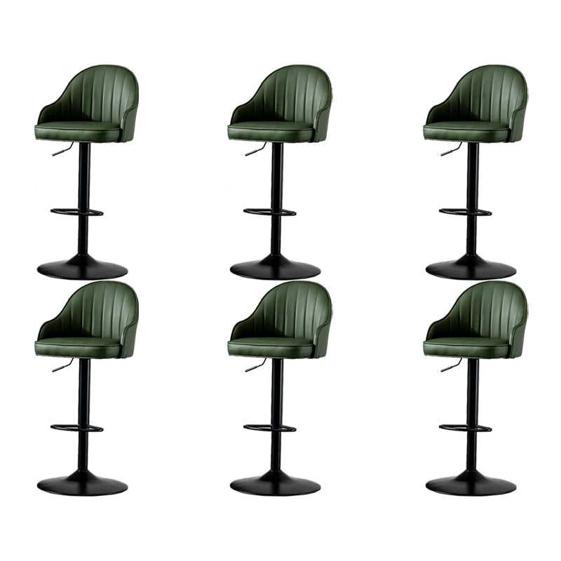 Contemporary Faux Leather Counter Stool Fabric Cushion in Matte Finish