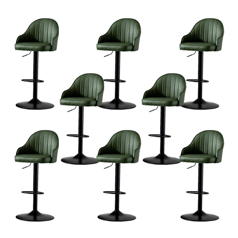 Contemporary Faux Leather Counter Stool Fabric Cushion in Matte Finish