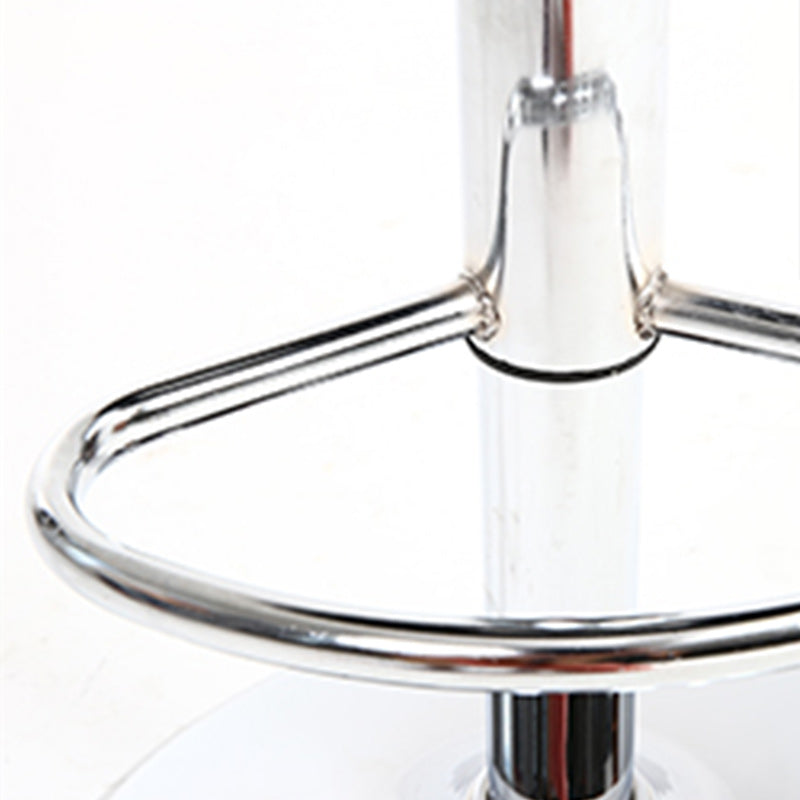 Contemporary Metal Stool PU Leather Barstools in Matte Finish for Home