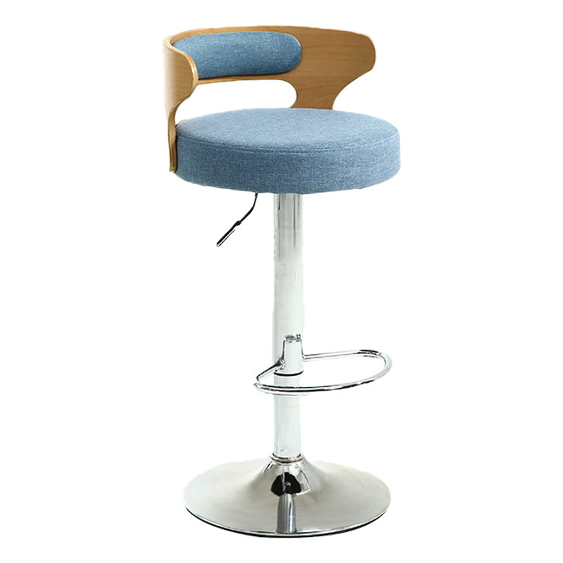 Contemporary Metal Stool PU Leather Barstools in Matte Finish for Home