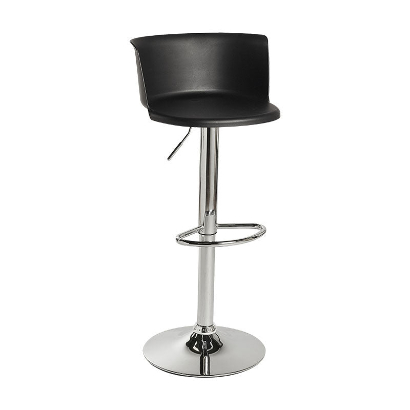 Scandinavian Adjustable Height Barstool Faux Leather Swivel Bar Stools