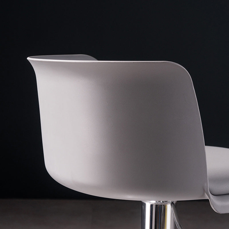 Scandinavian Adjustable Height Barstool Faux Leather Swivel Bar Stools