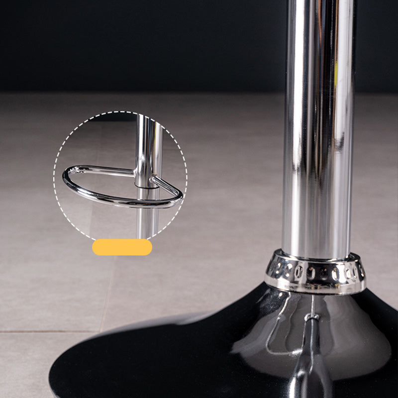 Scandinavian Adjustable Height Barstool Faux Leather Swivel Bar Stools