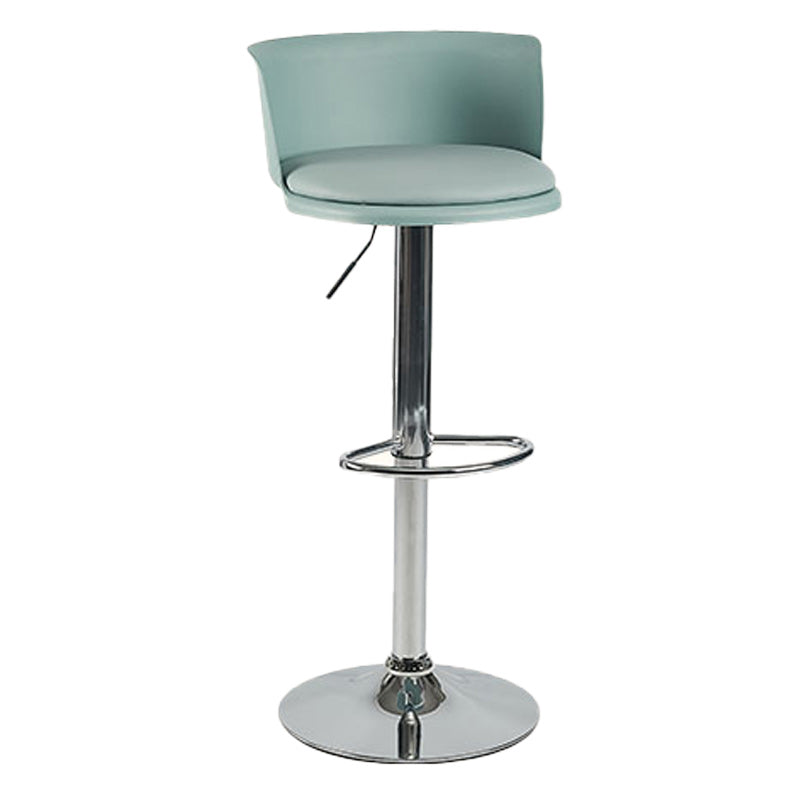 Scandinavian Adjustable Height Barstool Faux Leather Swivel Bar Stools