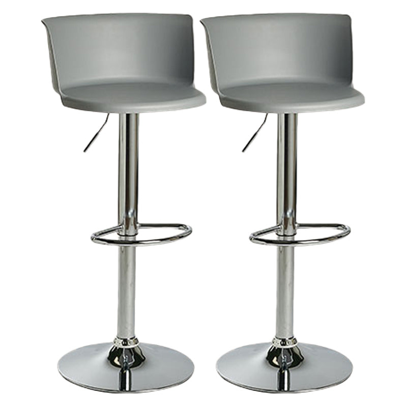 Scandinavian Adjustable Height Barstool Faux Leather Swivel Bar Stools