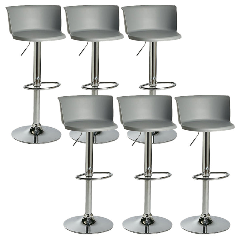 Scandinavian Adjustable Height Barstool Faux Leather Swivel Bar Stools