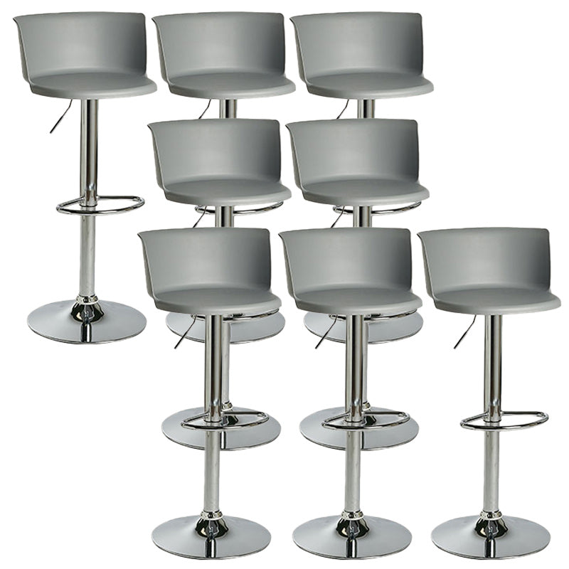 Scandinavian Adjustable Height Barstool Faux Leather Swivel Bar Stools