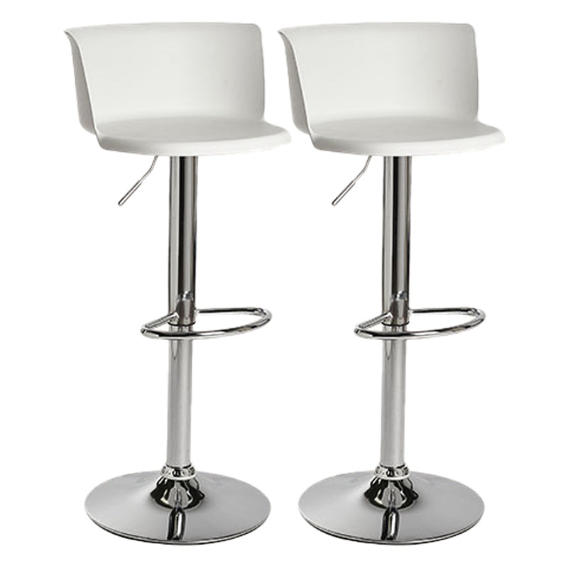 Scandinavian Adjustable Height Barstool Faux Leather Swivel Bar Stools