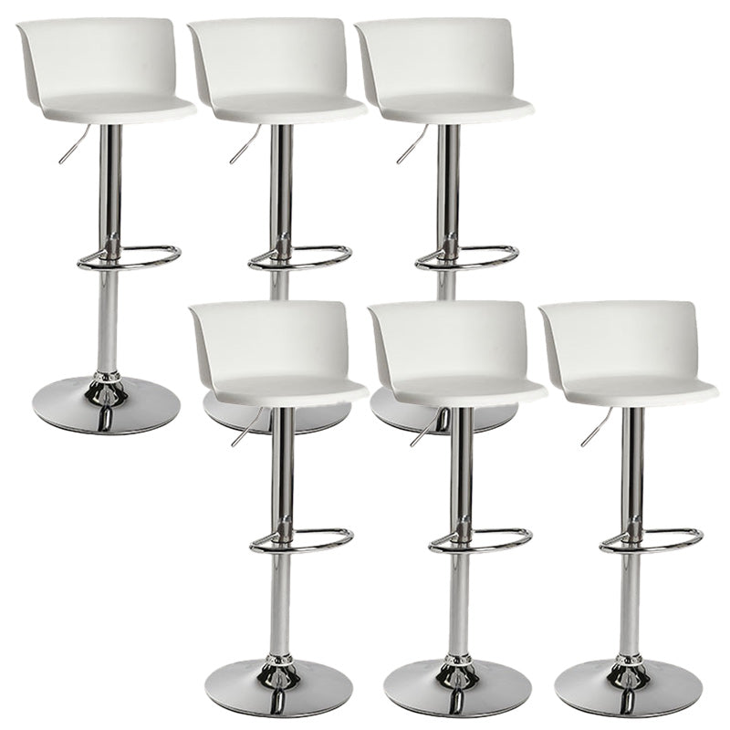 Scandinavian Adjustable Height Barstool Faux Leather Swivel Bar Stools
